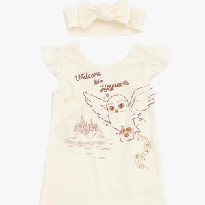 NWT Cream Baby Onesie with Hogwarts Design